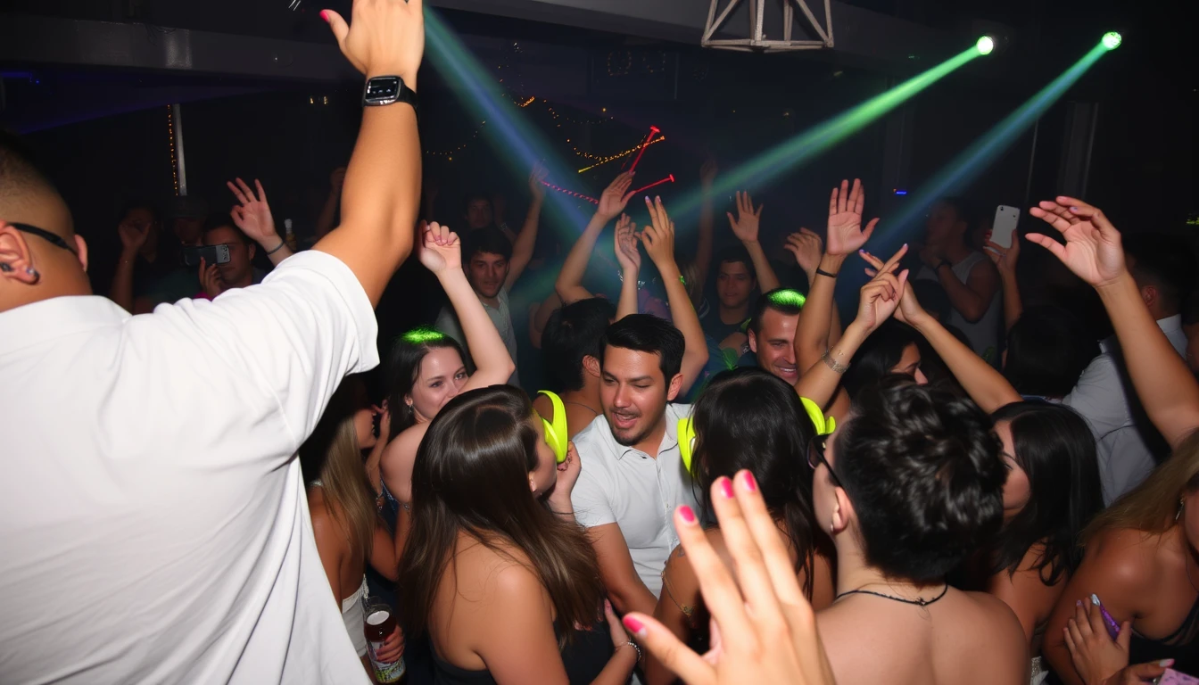 Event photography, lively party scene